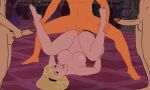  1girl 3boys accurate_art_style aladdin aladdin_(series) chancero crossover disney disney_prince disney_princess faceless_male fully_nude grabbing_legs group_sex interracial moaning multiple_boys penis_in_pussy piledriver_position prince_eric princess_aurora public_sex royalty sex sleeping_beauty straight tarzan tarzan_(1999_film) tarzan_(character) the_little_mermaid 