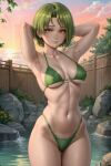 1girl ai_generated bikini bikini_bottom bikini_top brown_eyes colombian female_focus female_only freckles green_bikini green_bikini_bottom green_bikini_top green_hair hispanic hispanic_virtual_youtuber indie_virtual_youtuber latam_virtual_youtuber light-skinned_female light_skin ryumi ryumivt short_hair small_breasts solo_female stable_diffusion twitch twitch.tv virtual_youtuber vtuber yellow_eyes youtube youtube_hispanic