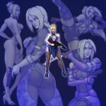 1girl alluring ass badass bandai_namco big_breasts blaster blonde_hair blue_eyes breasts death_by_degrees female_only jiggeh kick kicking mature milf namco namco_bandai nina_williams ray_gun silf sword tekken tekken_(2010_film) tekken_1 tekken_2 tekken_3 tekken_4 tekken_5 tekken_5_(dark_resurrection) tekken_5_dark_resurrection tekken_6_bloodline_rebellion tekken_7 tekken_8 tekken_blood_vengeance tekken_bloodline tekken_tag_tournament tekken_tag_tournament_2 tekken_the_motion_picture weapon weapons