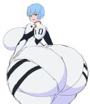 blue_hair dat_ass dumptruck_ass gigantic_ass gigantic_breasts hourglass_figure momiji_(artist) neon_genesis_evangelion plugsuit rei_ayanami voluptuous