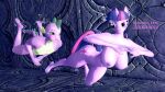 16:9 1boy 1girl 3d 3d_(artwork) 4k absurd_res age_difference air_bubble anthro barefoot big_breasts breasts curvy_figure danil4h digital_media_(artwork) duo feet female freediving friendship_is_magic hasbro high_res holding_breath horn male male/female my_little_pony nipples nude older_female peril puffed_cheeks skinny_dipping source_filmmaker spike spike_(mlp) swimming thick_thighs twilight_sparkle twilight_sparkle_(mlp) underwater voluptuous water wide_hips widescreen young younger_male