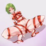  1girl bending_backwards bow breasts brown_eyes colombian covered_breasts covered_nipples covered_pussy female_only female_solo full_body gift gift_wrapped green_hair hispanic hispanic_virtual_youtuber latam_virtual_youtuber light-skinned_female light_skin looking_at_viewer miyako_noh naked_ribbon nude nude_female open_legs presenting_pussy pussy red_bow ribbon ribbon_bondage ribbons ryumi ryumivt short_hair sitting_on_feet solo_female spread_legs squatting twitch twitch.tv virtual_youtuber vtuber yellow_eyes youtube youtube_hispanic 