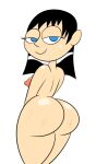 big_breasts black_hair blue_eyes huge_ass ms._keane nipples nude powerpuff_girls scobionicle99 sideboob smile wet