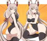  1girl abysswatchers alluring alternate_breast_size ass blush breasts cat_ears cat_girl commission core_crystal dat_ass front_and_back grey_hair latex light-skinned_female light_skin long_hair looking_at_viewer medium_breasts nia_(xenoblade) nintendo one-piece_swimsuit swimsuit thick_thighs twin_tails xenoblade_(series) xenoblade_chronicles_2 yellow_eyes 