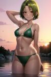 1girl ai_generated bikini bikini_bottom bikini_top brown_eyes colombian female_focus female_only freckles green_bikini green_bikini_bottom green_bikini_top green_hair hispanic hispanic_virtual_youtuber indie_virtual_youtuber latam_virtual_youtuber light-skinned_female light_skin ryumi ryumivt short_hair small_breasts solo_female stable_diffusion twitch twitch.tv virtual_youtuber vtuber yellow_eyes youtube youtube_hispanic