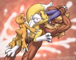 agumon digimon leomon renamon