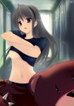  1girl areola areolae bad_id blue_eyes breasts clannad cofepig hairband locker_room long_hair midriff panties sakagami_tomoyo silver_hair solo tomoyo_sakagami underboob underwear undressing 