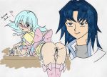  anus ass blush bottomless cross-dressing glasses incest ryo_marufuji sho_marufuji syrus_truesdale uncensored vibrator yaoi yu-gi-oh! yu-gi-oh!_gx zane_truesdale 