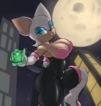 big_ass big_breasts clothed full_moon moon rouge_the_bat ruruduu sega sonic sonic_the_hedgehog_(series) thick_thighs tights