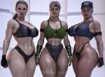 1girl 3_girls 3d alluring ass athletic athletic_female big_ass big_breasts big_breasts blonde_female blonde_hair breasts bubble_ass bubble_butt bust cga3d curvaceous curvy curvy_female curvy_figure erotichris female_abs female_focus fit_female hips hourglass_figures large_thighs legs light-skinned_female light_skin mature mature_female midway midway_games milf mortal_kombat mortal_kombat_(1995) mortal_kombat_11 mortal_kombat_1_(2023) mortal_kombat_4 mortal_kombat_armageddon mortal_kombat_deadly_alliance mortal_kombat_deception mortal_kombat_ii slim_waist sonya_blade sonya_blade_(mk_1) thick thick_ass thick_hips thick_legs thick_thighs thighs thong top_heavy ultimate_mortal_kombat_3 voluptuous voluptuous_female waist wide_hips