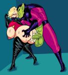  against_wall big_breasts blonde_hair captain_marvel carol_danvers closed_eyes cum cum_in_pussy cum_inside green_skin huge_ass huge_breasts light-skinned_female marvel marvel_comics sex short_hair skrull standing superheroine supervillain theguywhodrawsalot vaginal 