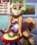  1girl female hamstergirlthehamster nickelodeon ocean pin_up sandy_cheeks solo spongebob_squarepants squirrel table tagme underwater 