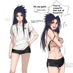  angry angry_face black_hair denggu_5 genderswap genderswap_(mtf) naruto_shippuden red_eyes rule_63 sasuke_uchiha sasuko screaming undressing 