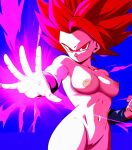  caulifla dragon_ball_super medium_breasts nekom14 nipples nude_female pussy red_eyes red_hair super_saiyan_god 