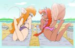  2girls anthro ass beach bikini chip_&#039;n_dale_rescue_rangers darkbunny666 disney female female_only furry gadget_hackwrench mouse ocean one-piece_swimsuit pink_one-piece_swimsuit pink_swimsuit sea shoxxe squirrel striped_bikini striped_swimsuit swimsuit tagme tammy_squirrel water 