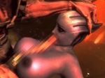 animated asari big_breasts breasts censored fellatio female gif hetero male mass_effect mass_effect_3 nipples oral oral_sex sex