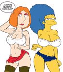  2_girls marge_simpson sluts the_simpsons 