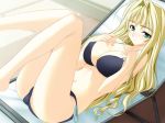 bikini blonde_hair breasts female large_breasts sekirei swimsuit tsukiumi u_(the_unko)