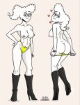  1girl breasts cartoon_network cloudy_jay dat_ass female female_focus female_only heel_boots kolossusdraw regular_show solo tagme white_body yellow_panties 