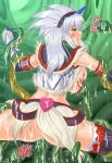 artist_request blue_eyes blush breasts capcom cum female kirin kirin_(armor) monster_hunter tentacle tentacle_pit white_hair