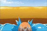 1girl bikini cloud female female_only gif nami one_piece sky solo water wet