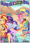  applejack applejack_(mlp) bbmbbf beach comic cover_page equestria_girls equestria_untamed fluttershy hasbro my_little_pony my_little_pony:_friendship_is_magic older older_female palcomix party_at_rainbow_cove pinkie_pie rainbow_dash rarity sci-twi sunset_shimmer trixie trixie_(mlp) trixie_lulamoon_(mlp) twilight_sparkle young_adult young_adult_female young_adult_woman 