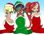  3_girls aeolus aiba_manami anime_style ass baby_doll baby_doll_(dc) batman:_the_animated_series batman_(series) big_ass blonde_hair breasts bubble_butt christmas christmas_stocking cleavage comic_book_character covered_breasts covered_nipples crossover dc_comics dcau disney female_only kikimora_(the_owl_house) la_brava_(my_hero_academia) lipstick long_hair looking_at_viewer looking_back mary_dahl monster monster_girl multiple_girls my_hero_academia red_hair red_lipstick red_skin short_hair shortstack smile stockings the_new_batman_adventures the_owl_house 