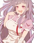 big_breasts breasts danganronpa heart-shaped_pupils tsumiki_mikan