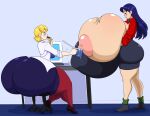  annoyed black_hair blonde_hair elek-tronikz gigantic_ass gigantic_breasts lactation marauder6272 misato_katsuragi neon_genesis_evangelion ritsuko_akagi yuri 