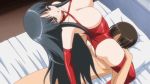 animated animated_gif black_hair bloods_inraku_no_ketsuzoku_2 breasts female gif long_hair poro sagimiya_kaguya