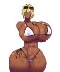 arms_crossed ber00 bikini bleach blonde_hair dark_skin gigantic_ass gigantic_breasts green_eyes hourglass_figure milf sexy sexy_ass sexy_body sexy_breasts sunglasses sunglasses_on_head tattoo tattooed_breast tier_harribel