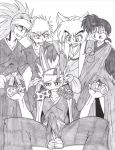 bleach crossover easter inuyasha inuyasha_(character) kurosaki_ichigo miroku renji_abarai toshiro_hitsugaya trainer_(artist) yaoi