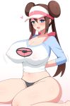 1girl big_breasts female_focus female_only game_freak haikome humans_of_pokemon mei_(pokemon) nintendo nipples pokemon pokemon_(anime) pokemon_(game) pokemon_black_2_&_white_2 pokemon_black_and_white pokemon_bw pokemon_bw2 rosa_(pokemon) short_hair solo_female solo_focus