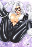 1girl 2023 ass big_ass big_breasts black_cat_(marvel) blue_eyes breasts clothed_female comic_book_character ed_benes_studio felicia_hardy female_focus female_only high_res lanio_sena latex_suit long_hair marvel marvel_comics mature mature_female seductive_look skin_tight solo_female solo_focus spider-man_(series) spider_web superheroine tagme western_cartoon white_hair