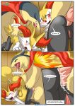  1boy 1girl bbmbbf braixen comic nintendo palcomix pok&eacute;mon_against_lewd_sexualization_(comic) pokemon pokepornlive typhlosion 