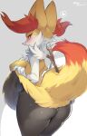  anthro big_ass big_ass big_breasts big_breasts big_breasts braixen braixen_suurin bubble_ass bubble_butt heart lifting looking_at_viewer suurin suurin_(ksyaro) 