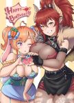 2_girls big_breasts blush breasts bunny_gif bunnyayumi dragon dragon_girl horns huge_breasts orange_hair ponytail purple_eyes red_hair smile tagme thick_thighs thighs twin_tails twitch virtual_youtuber vshojo yellow_eyes zentreya