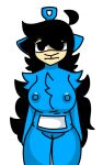  black_hair blue_fur blue_nipples breasts chubby ears fur pussy slendytubbies slendytubbies_oc teletubbies thick_thighs yumy 