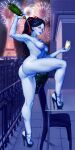 blue_skin breasts high_heels kairuhentai legs pussy