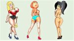 american_dad ass big_boob_june breasts crossover erection family_guy hayley_smith high_heels lois_griffin miniskirt shaved_pussy stockings thighs thong