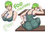  1girl 1girl 1girl ass big_ass big_breasts breasts female_focus female_only filthyhamonuser foo_fighters green_hair jojo's_bizarre_adventure jolyne_kujo short_hair solo_female solo_focus stone_ocean tagme 