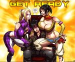 1boy 2_girls annoyed assassin bandai_namco black_hair blonde_hair envy human jin_kazama kamina1978 kazama_jin male mature mature_female mature_woman milf namco namco_bandai nervous nina_williams silf tekken tekken_1 tekken_tag_tournament_2 threesome zafina