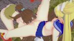  16:9_aspect_ratio 2_girls ass bench bishoujo_senshi_sailor_moon blonde blonde_hair blue_skirt breasts brown_hair cosplay gloves green_eyes green_skirt kino_makoto kneel licking licking_pussy light-skinned_female long_hair looking_at_partner looking_at_pussy makoto_kino medium_breasts open_eyes outside partially_clothed pigtails pink_bra pink_panties ponytail pubic_hair pussy pussylicking red_shoes sailor_jupiter sailor_moon shoes sitting skirt tsukino_usagi usagi_tsukino white_gloves yuri 