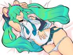  1girl bear bear_alpha bear_girl breasts female_only fringe furry furry_female furry_only miku_(bear) miku_hatsune open_clothes pussy 