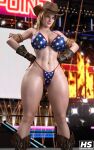 1girl 3d 3d_(artwork) alluring athletic_female big_breasts bikini boots cleavage cowboy_hat dead_or_alive dead_or_alive_2 dead_or_alive_3 dead_or_alive_4 dead_or_alive_5 dead_or_alive_6 dead_or_alive_xtreme dead_or_alive_xtreme_2 dead_or_alive_xtreme_3_fortune dead_or_alive_xtreme_beach_volleyball dead_or_alive_xtreme_venus_vacation female_abs female_only fighting_ring fit_female gloves hagiwara_studio hands_on_hips hat human human_only looking_away solo_female tecmo thighs thong_bikini tina_armstrong wrestling_ring xwf