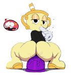 1boy 1girl ass bottomless cuphead_(character) cuphead_(game) dat_ass dildo female_masturbation huge_ass masturbation ms._chalice pussy_juice sex_toy sssonic2 tagme vaginal