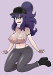  1girl big_breasts boots breasts fishnet fishnet_top game_freak hex_maniac nintendo nipples npc_trainer pants pokemon pokemon_oras pokemon_xy protoscene solo_female solo_focus thong 
