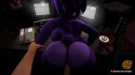 1boy 1girl big_breasts big_penis bonnie_(fnia) bouncing_ass bubble_butt doggy_position five_nights_in_anime from_behind male_pov moaning purple_hair red_eyes sfrogue thick_thighs vaginal_penetration