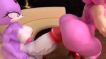 amy_rose blaze_the_cat shocking_(artist) stomach_bulge tagme webm