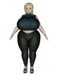  3d blond_hair gigantic_ass gigantic_breasts hourglass_figure naruto_shippuden saturnxart tsunade 